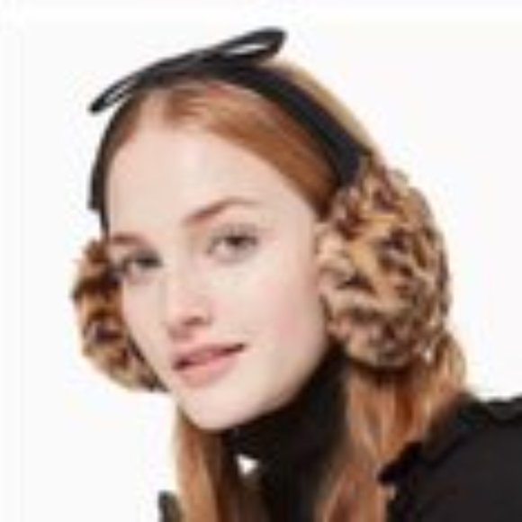 NWT Kate Spade Faux Fur Earmuff Leopard - Picture 2 of 7